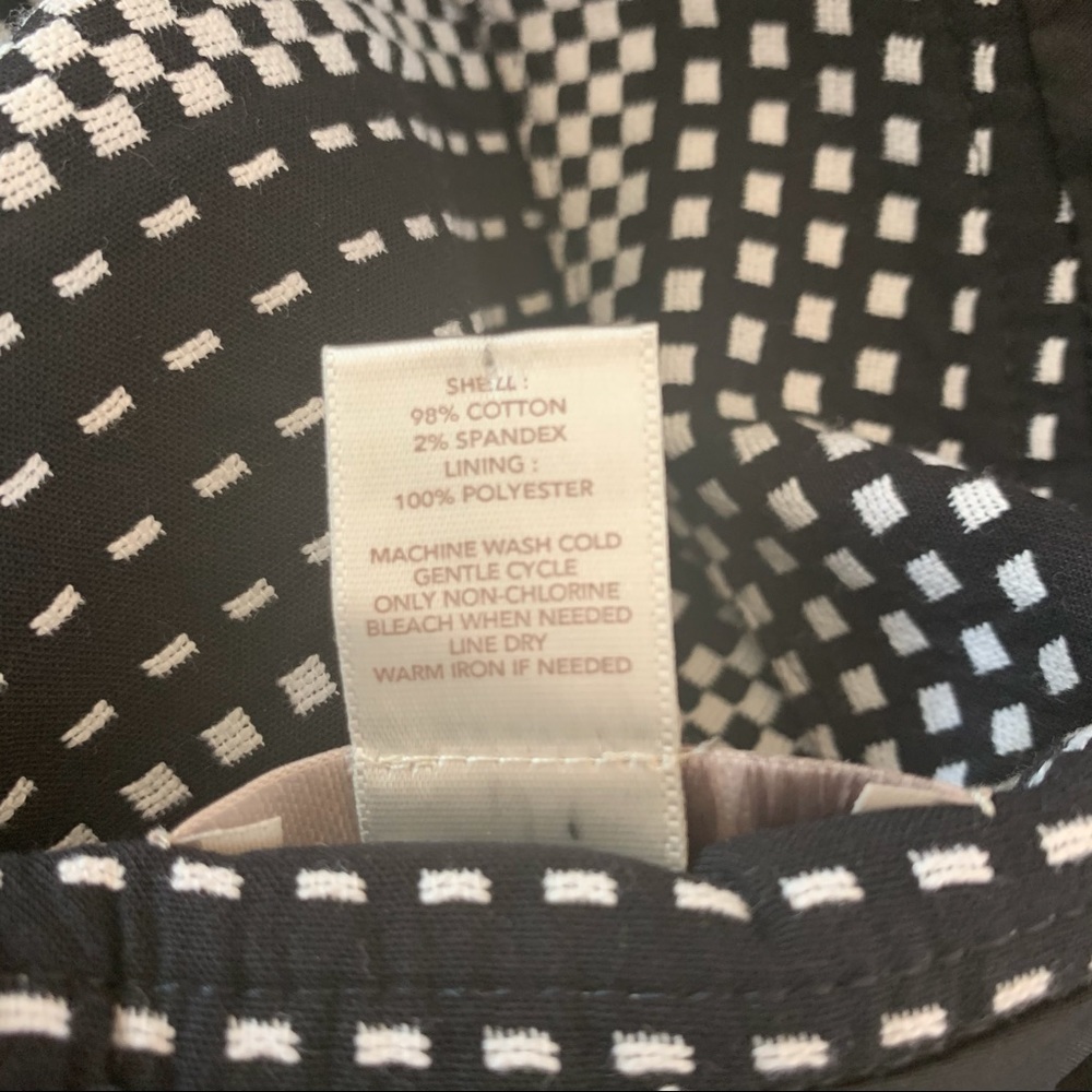 ✅ Ann Taylor LOFT Black White Square Pattern Skirt - Picture 6 of 9